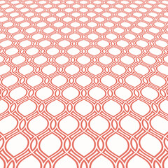 Modern vector pink white wavy pattern. Geometric abstract texture. Graphic geometric background with perspective pattern - 690135076