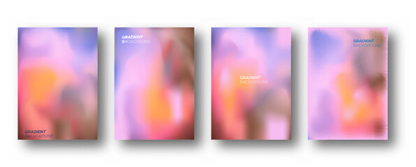 Abstract color background with blurred gradient. A collection of templates for covers, banners, posters, prints, postcards