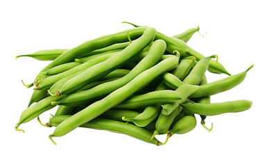Fresh Green Beans On Isolated Background