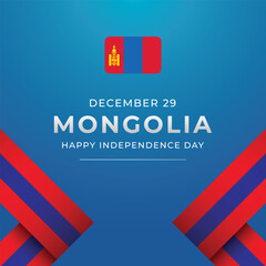 Mongolia Independence Day design template good for celebration usage. mongolia flag. flag vector template. vector eps 10.