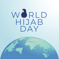 World Hijab Day design template good for celebration usage. hijab vector design template. hijab vector. eps 10. banner template.