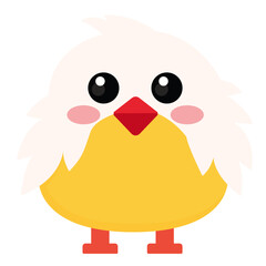 Cheerful Cartoon Chick: A Minimalist Illustration.
