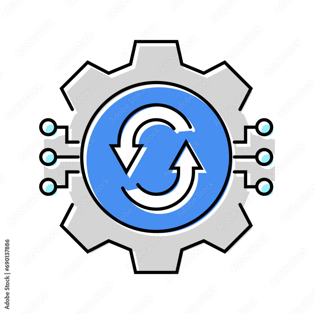 Poster change management analyst color icon vector. change management analyst sign. isolated symbol illustr