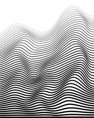 Wave stripe background. Ripple striped texture curve lines background