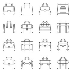 Set of bag icon. Pictogram vector design.
