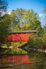 Fototapeta premium Everett Covered Bridge at Cuyahoga Valley National Park in Ohio