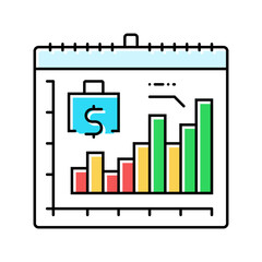 financial planning color icon vector. financial planning sign. isolated symbol illustration