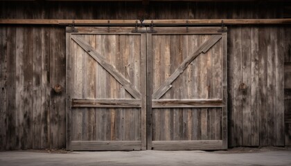 Two Open Wooden Doors in Front of Building