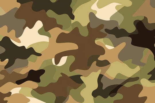 Military camouflage background in khaki greens