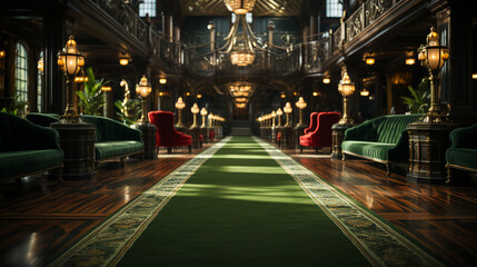 Fototapeta premium Luxury hallway of building.