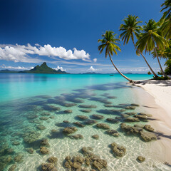 tropical paradise island - 690144038