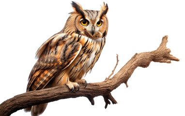 Regal Owl Majesty On Isolated Background