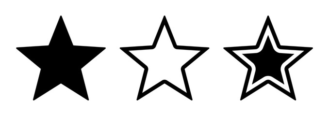 simple icon of star in black color