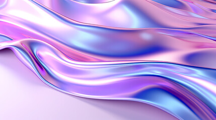 Abstract waves holographic foil multicolored background