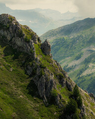 Naklejka premium paysage montagne magnifique alpes