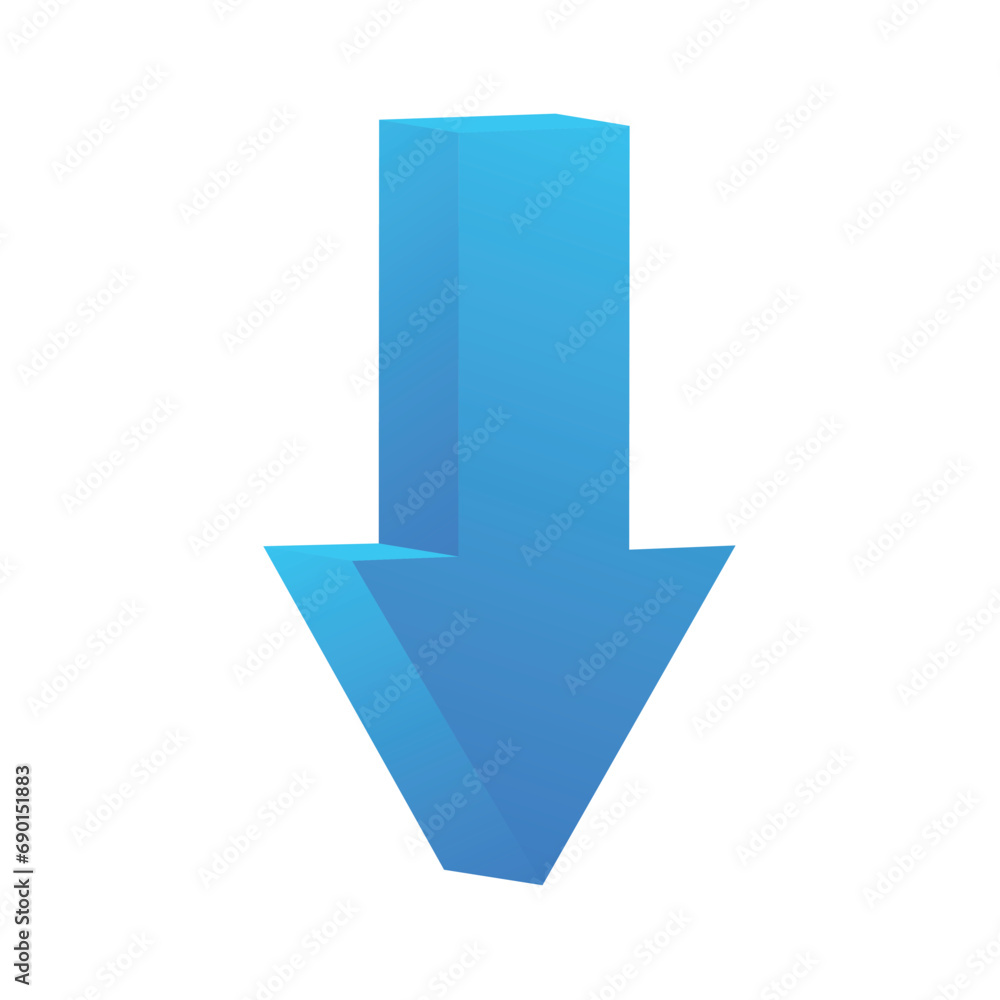 Aufkleber blue arrows in 3d design. a masterful using of 3d technology craft a visually engaging composition, 