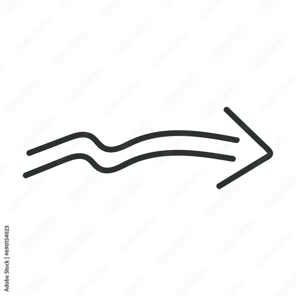Aufkleber arrow in hand sketched design. a hand-sketched design feature black arrow with double line, elegantl