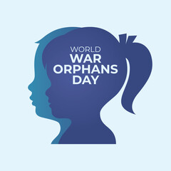 World War Orphans Day design template good for celebration usage. orphans design illustration. orphans image. vector eps 10. banner template.
