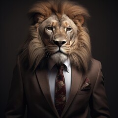 Lion in suit
