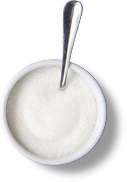 Close up view sugar for daily used isolated on plain background.