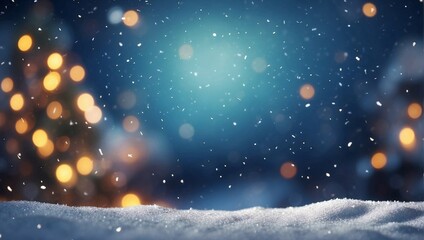 Obraz premium Background with Bokeh Effect and Snowfall