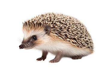Hedgehog Isolated on Transparent Background. Ai