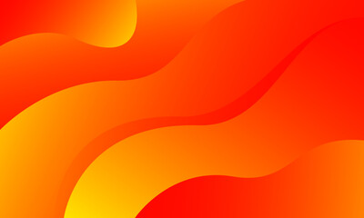 Abstract orange background with waves. Vector illustration