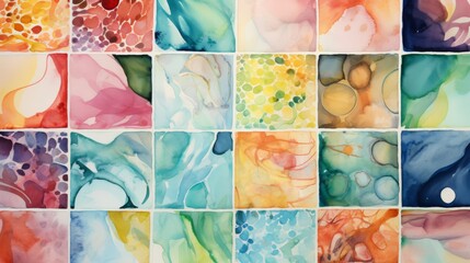 Vibrant Abstract Watercolor Paintings Collection