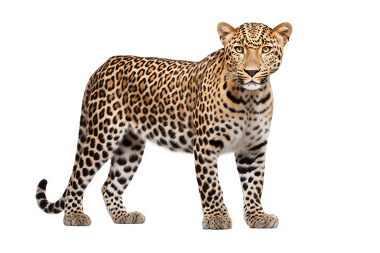 Leopard Isolated on Transparent Background. Ai