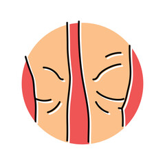 joint swelling disease symptom color icon vector. joint swelling disease symptom sign. isolated symbol illustration