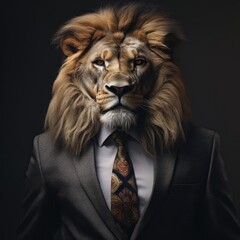 Lion in suit