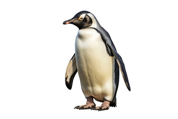 Penguin Isolated on Transparent Background. Ai