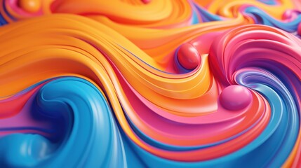 Obraz premium An abstract, colorful background with vibrant swirls and patterns.