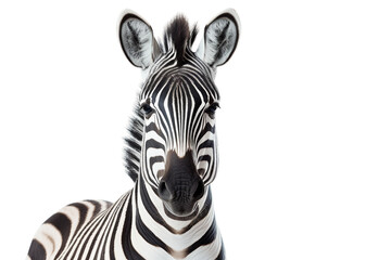 Zebra Isolated on Transparent Background. Ai