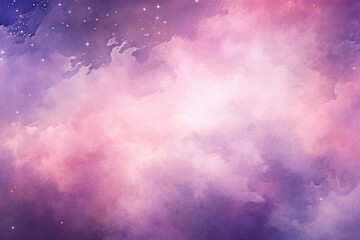 Fantasy cloudy sky with stars. Abstract fractal shapes. 3D rendering illustration, Abstract...