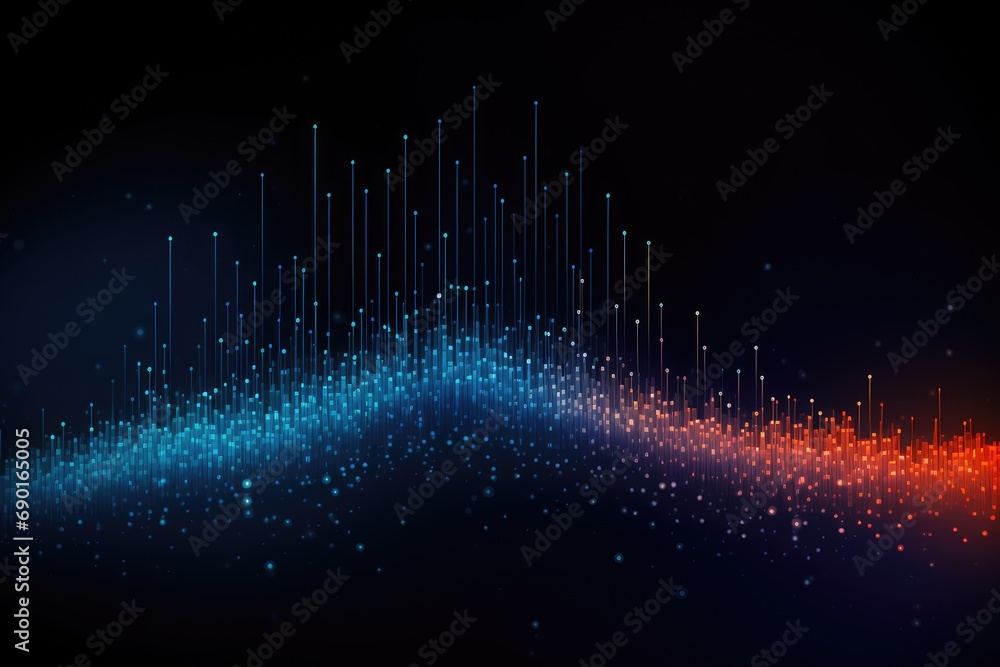 Poster abstract technology background with dynamic particles. vector illustration. eps 10, abstract digital