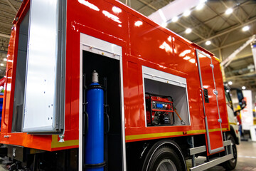Fire truck equipment. Oxygen cylinder and generator.