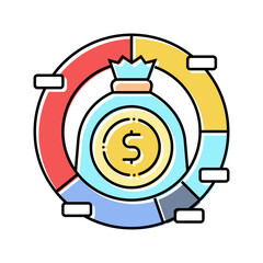 asset allocation financial advisor color icon vector. asset allocation financial advisor sign. isolated symbol illustration