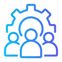 team management gradient icon