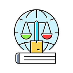 customs compliance logistic manager color icon vector. customs compliance logistic manager sign. isolated symbol illustration