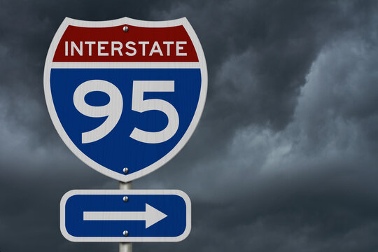 I-95 interstate USA highway road sign