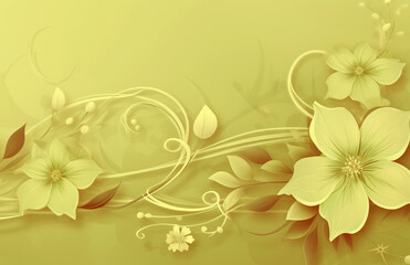 Banner image, floral pattern with intertwined flowers and copy space.