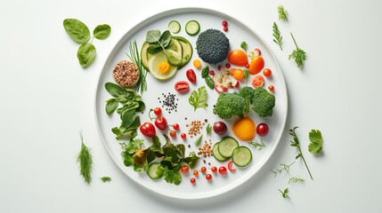 Healthy Food on A Plate. Diet, Dieting, Healthy Life Concept
