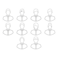 business people clip art set