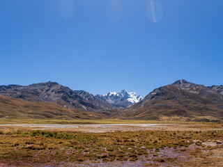 View of the Andes Mountains in the Ancash region.