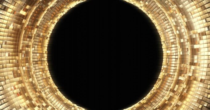 Abstract Circle geometric Cube glitter gold luxury background