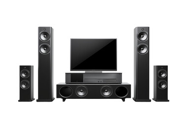 Home Theater Surround Sound On Transparent Background