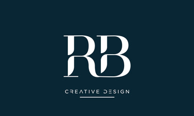 RB or BR Alphabet letters logo monogram