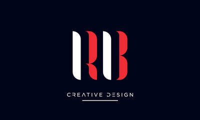 RB or BR Alphabet letters logo monogram