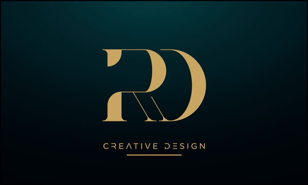 RD or DR Alphabet letters logo monogram